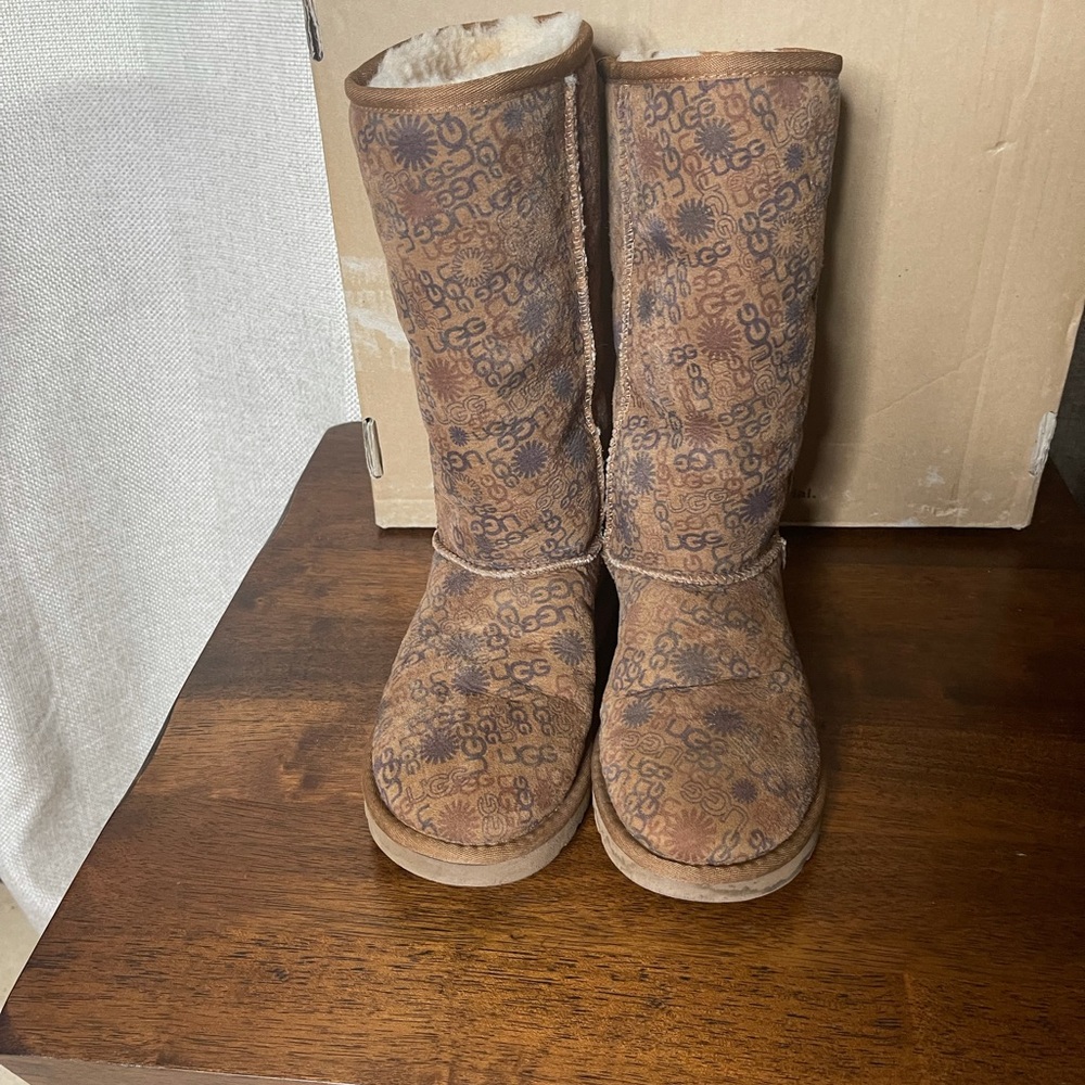 Ugg Boots In Color Tan With Ugg Print Used - image 3